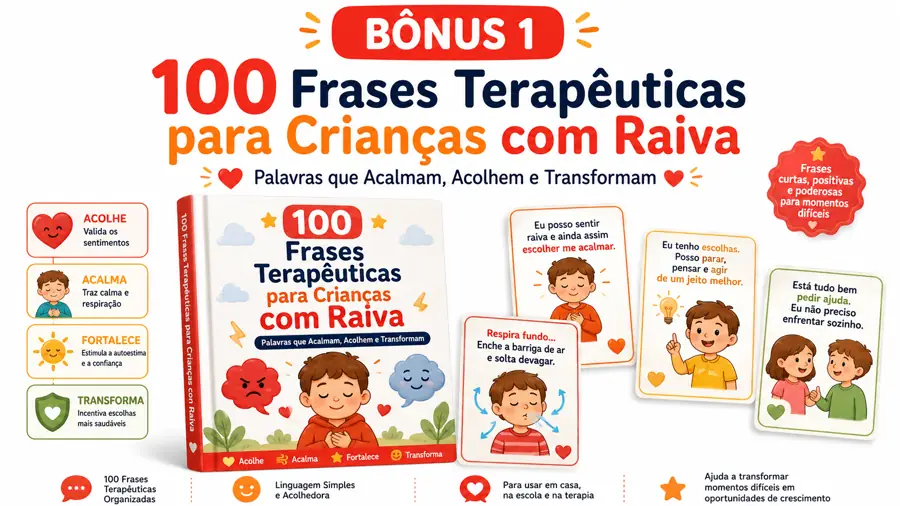 100 Frases Terapêuticas para Crianças com Raiva
